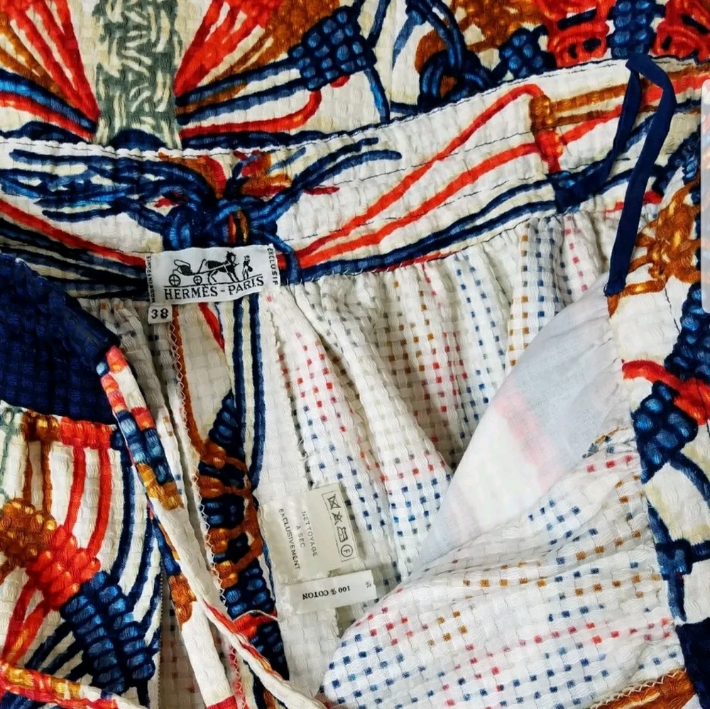 SOLD💞Vintage Hermes Paris Printed Full Maxi - Picture 7 of 8